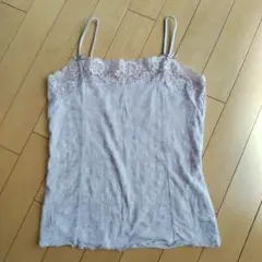 薄いピンクの花柄キャミソールLサイズ
