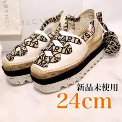 新品未使用* ガイア プラットフォーム エスパドリーユ サンダル 24.0cm