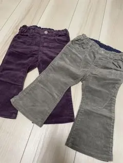 べべ　フレアパンツ 2点セット サイズ80 紫 グレー
