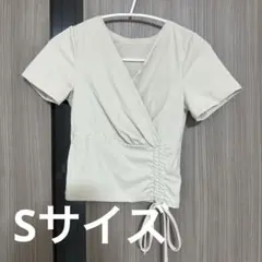 【yomoment 】サイド ドローストリング Tシャツ　半袖 Sサイズ