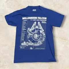 【STAR WARS ミレニアム・ファルコンTシャツ 乗り物 映画 S】