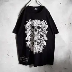 ① M:E エムイー スカル ビッグシルエット Ｔシャツ　ブラック