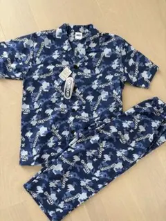 新品タグ付きOUTDOOR 迷彩柄 キッズパジャマ 150cm ネイビー