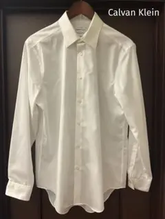 Calvin Klein スリムフィット 長袖シャツ ホワイト
