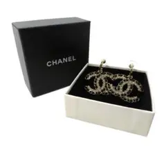 CHANEL シャネル ココ チェーン モチーフ ラインストーン ピアス