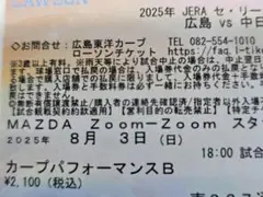 広島カープ　カープパフォーマンスB 8月3日　中日ドラゴンズ戦　２枚