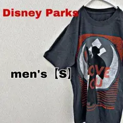 D121【Disney Parks】半袖プリントTシャツ【メンズS】グレー