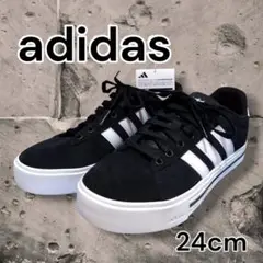 新品 adidasdairy4.0スニーカー24cmブラック黒箱無し