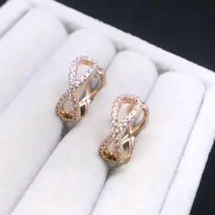 a73【高品質✨】フープピアス 無限大 インフィニティ 大人カワイイ 大人可愛い