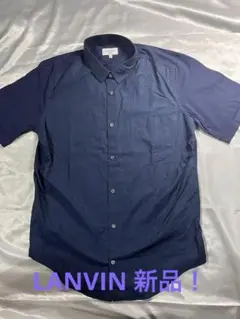 【新品】LANVIN SPORT 半袖シャツ ネイビー 40ランバンスポール