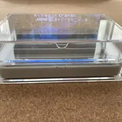 無印アクリルケース２段フタ付引出