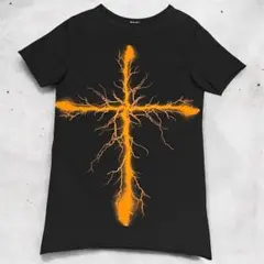 美品 Ksubi サンダー クロス カットソー 切りっぱなし 雷 Tシャツ 黒