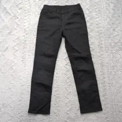 黒いスリムフィットボトムス M　130 ユニクロ✱
