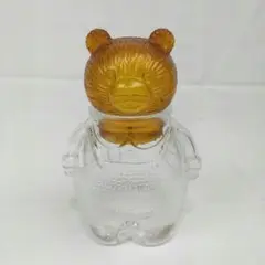 平成レトロ クマ瓶 ガラス瓶 ベアボトル アンバー蓋 キャンディポット
