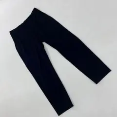 22 OCTOBRE ブラック センタープレス テーパードパンツ 36サイズ