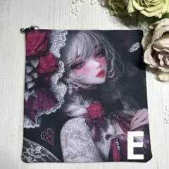 パネルポーチ　パープルmysterious 薔薇　E