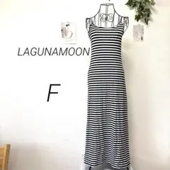 9726 LAGUNAMOON ラグナムーン ボーダーキャミワンピース F