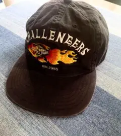 CHALLENGERS 金魚刺繍　キャップ　チャレンジャー CHALLENGER “チャレンジャー” キャップ ウォッシュド加工 金魚