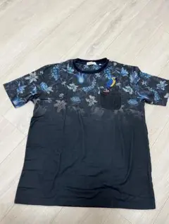花柄オウム刺繍 Tシャツ 46 カプリ