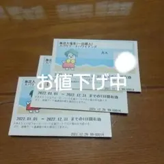 スパリゾートハワイアンズ施設入場券3枚セット