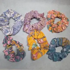 [輸入品]布製シュシュ6個セット