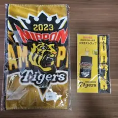阪神タイガース　優勝記念　スマホストラップ、タオル