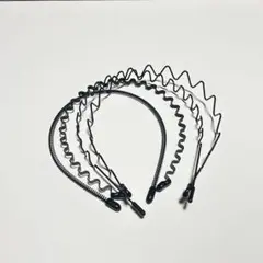 ⭐️新品⭐️ カチューシャ 3本セット スプリング 前髪 ファッション 男女兼用 黒