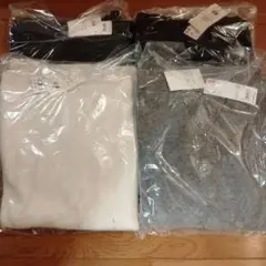 新品4枚 ユニクロ プレミアムラムVネックセーター Lサイズ
