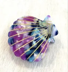 貝殻型ヘアクリップ