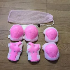 子ども用ピンク膝肘手パッドセット