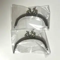ウサギモチーフ 金属製口金 がま口金具2個　12.5cm