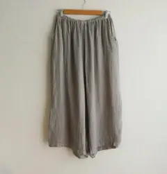 a+koloni コロニー　リネンヘリンボーン ワイドパンツ