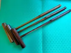 ゲートボール スティック 木製 3本セット
