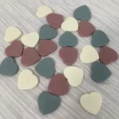 【24個セット】ハート　パーツ　カボション　ビーズ　ハンドメイド