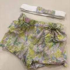jacadi 花柄ボトムス ヘアバンドセット 18M