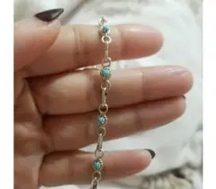 インディアンジュエリー ターコイズ シルバー チェーンネックレス