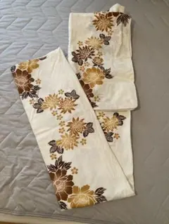 花柄 浴衣 ベージュ ブラウン