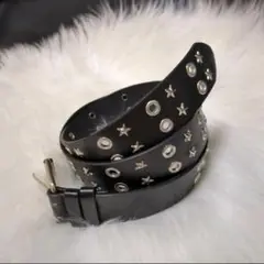 スタッズベルトブラック黒　星　スター　y2k　sk8　スケーター　アメカジ