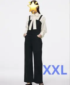 ‼️本日削除値下げしました‼️ベアトップサロペットパンツQ XXL ブラック