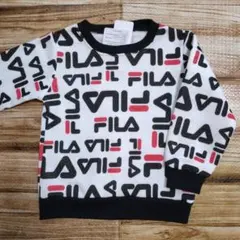 新品 未使用 FILA フィラ 長袖 裏起毛 トレーナー 男の子 総柄 95