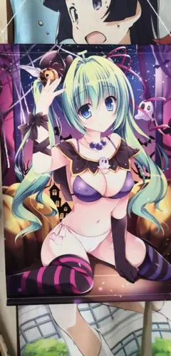ななろば華 B2Wスエードタペストリー　めろんちゃん　ハロウィンver