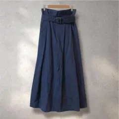 698 AMAIL TOKYO ベルト付きハイウエストスカート コットン100%