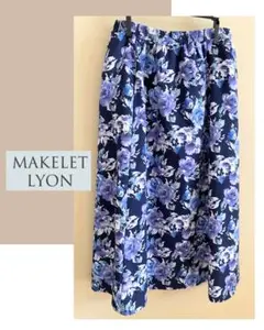 MAKELET LYON ローズプリント フレアスカート　Ｌ◾️お値下げ中