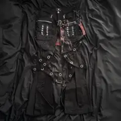 00s body line cross studs flare denim