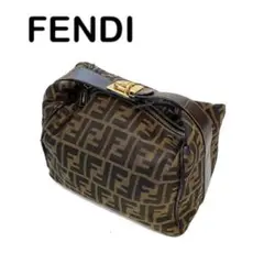 FENDI フェンディ ズッカ柄 ハンドバッグ バニティバッグ レディース
