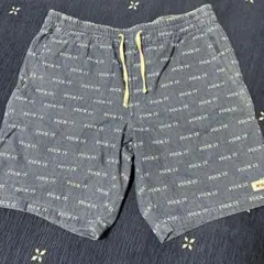 美品　HUF デニム調 FUCK ITショートパンツ M