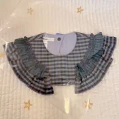 ファミリア　つけ襟 Sサイズ　青チェック　XB