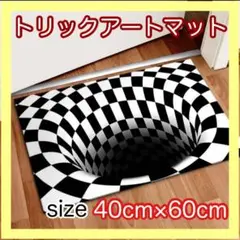 トリックアート マット　フロアマット　落とし穴　ラグ　 3D インテリア 錯覚