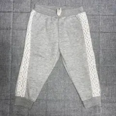 ワゴンSALE❣️ベビー　キッズ　子供　パンツ　薄手　グレー　レース　80