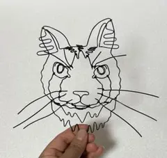 猫の顔 ワイヤーアート ワイヤークラフト ラグドール 立体